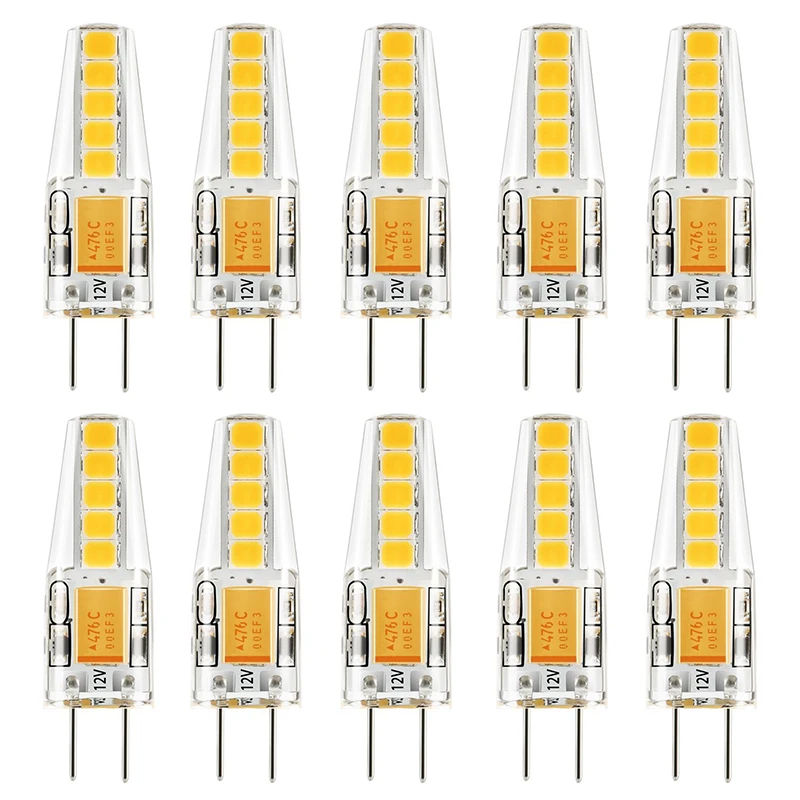 10 шт. G4 Светодиодная лампа 12 В AC DC LED 2 Вт натуральный белый 4000 к лампочка 10LED 2835SMD