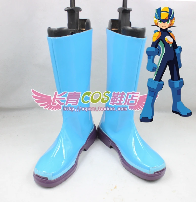 Details about   Rockman EXE Megaman Exe Cosplay Shoes Boots Costom Made  //