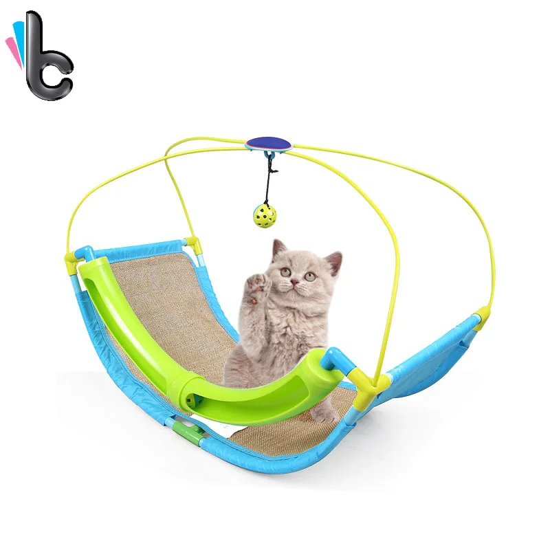 Swing Cat Scratch Board Kitten Game Cat Hammock Bell Cradle Cat Toys