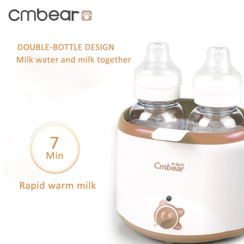 

CMbear Baby Bottle Warmer,Bottle Sterilizer &Steam Sterilizer 3 in 1 function Portable Double Design for Travel Home Office Use