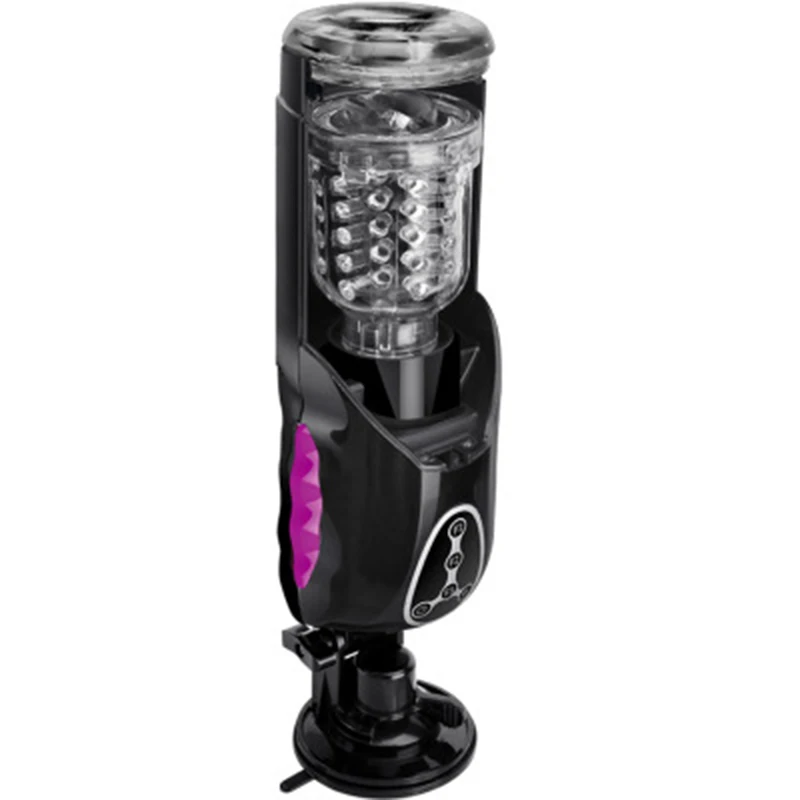 New Smart Voice Interactive Male Masturbator Rotation Telescopic Sex Machine Hands Free High Speed Piston Cunt Sex Toys for Men