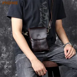 PNDME vintage simple oil wax leather men'sdiagonal bag casual handmade genuine leather cowhide small shoulder crossbody bags PNDME vintage simple oil wax leather men'sdiagonal bag casual handmade genuine leather cowhide small shoulder crossbody bags