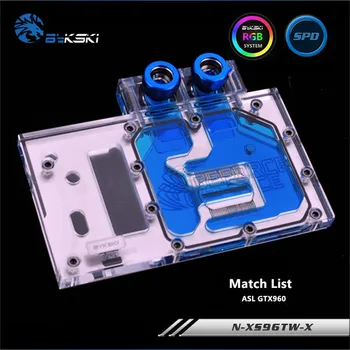 

Bykski Full Coverage GPU Water Block For ASL GTX960 Graphics Card N-XS96TW-X
