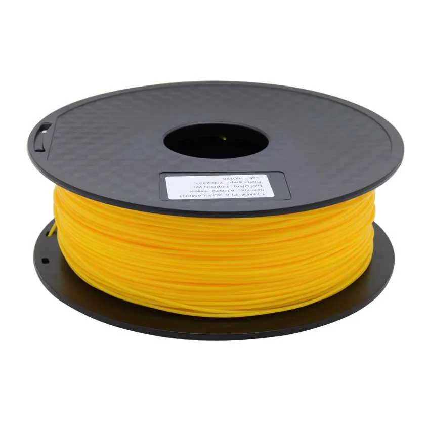 Zonestar 3D Принтер Нити PLA 1,75 мм 1 кг пластиковые резиновые расходные материалы материал 28 видов цветов на ваш выбор - Цвет: Yellow