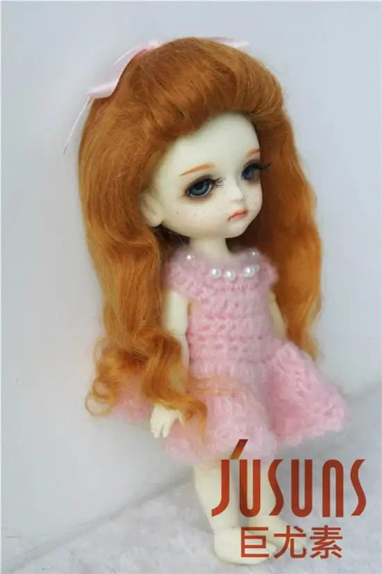 JD327 1/8 мягкий парик для куклы мохеровый прекрасный вверх курчавый BJD кукла волосы Размер 5-6 дюймов модные куклы аксессуары