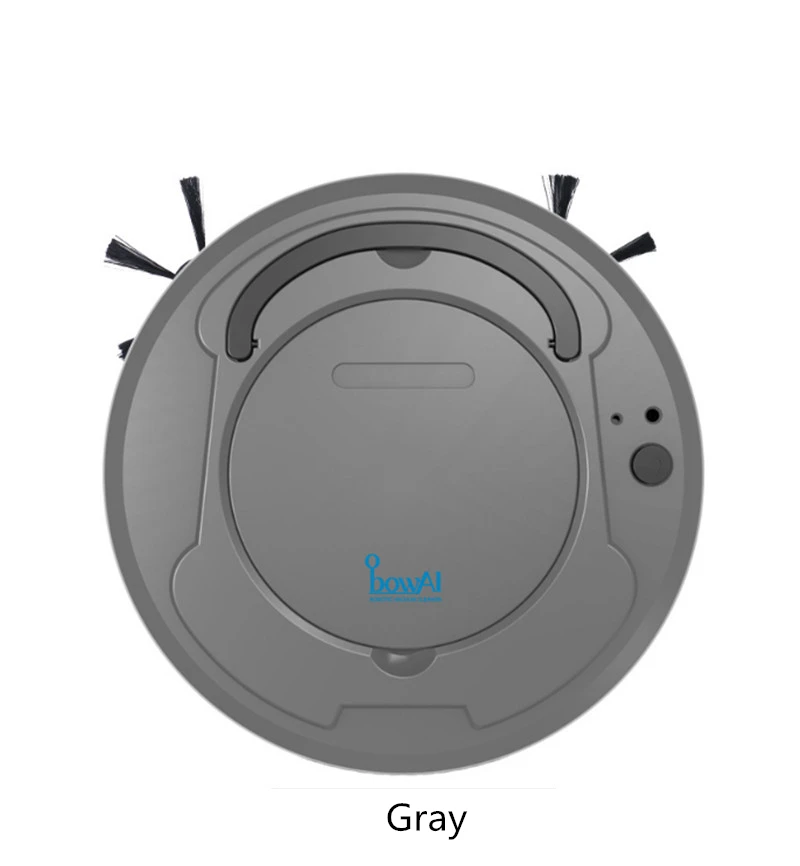 Автоматический умный робот-пылесос, двойной спиннинг, боковая щетка, поднимает мусор - Цвет: Темно-серый