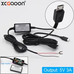 Xcgaoon 3.5 метра автомобиля Зарядное устройство DC кабель преобразователя Модуль 12 В 24 В до 5 В 3A с Micro USB кабель (прямой) низкая Напряжение защиты