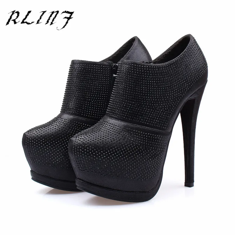 12 Cm Automne Rlifn Intérieure Étanche Des Talon De À Super Bouche Hauts forme Talons 2018 Plate velvet Strass 14 Haute Chaussures Profonde velvet Femmes Single single Cm Princesse b7gf6yY