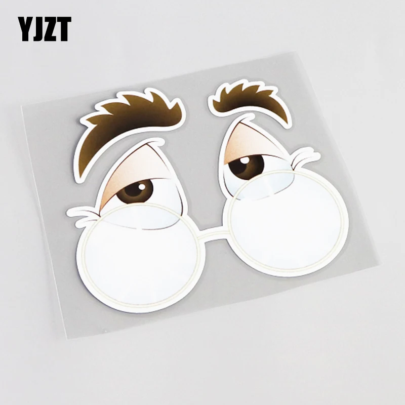 

YJZT 11.5CM*10.7CM Creative Fun Eye Comic Graphical Car Sticker PVC Accessories 13-0487