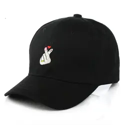 Новая мода Корейская версия Snapback любовь жесты палец вышивать Бейсбол Кепки Флиппер маленькое сердце хип шляпа солнца Gorras