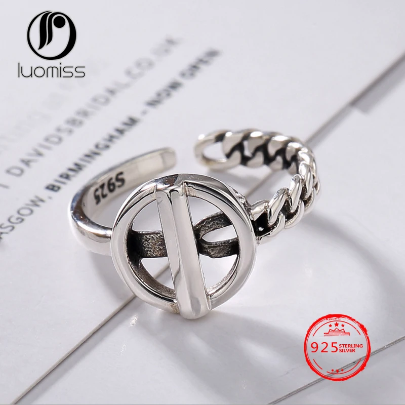 

Retro Three Braided Braid 925 Sterling Silver Rings For Women Girls Jewelry Rock Puck Open Ring