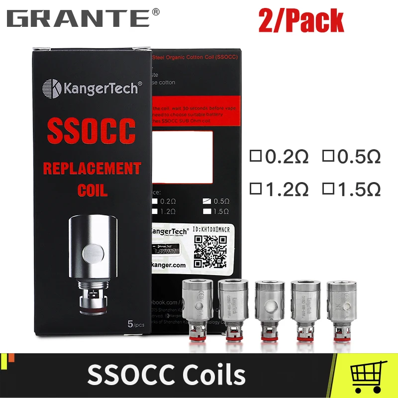 

2/pack Original Kangertech SSOCC Coil Subox mini Coil Fit Kanger Toptank Mini Toptank Nano Subox mini c Protank Atomizer Tank