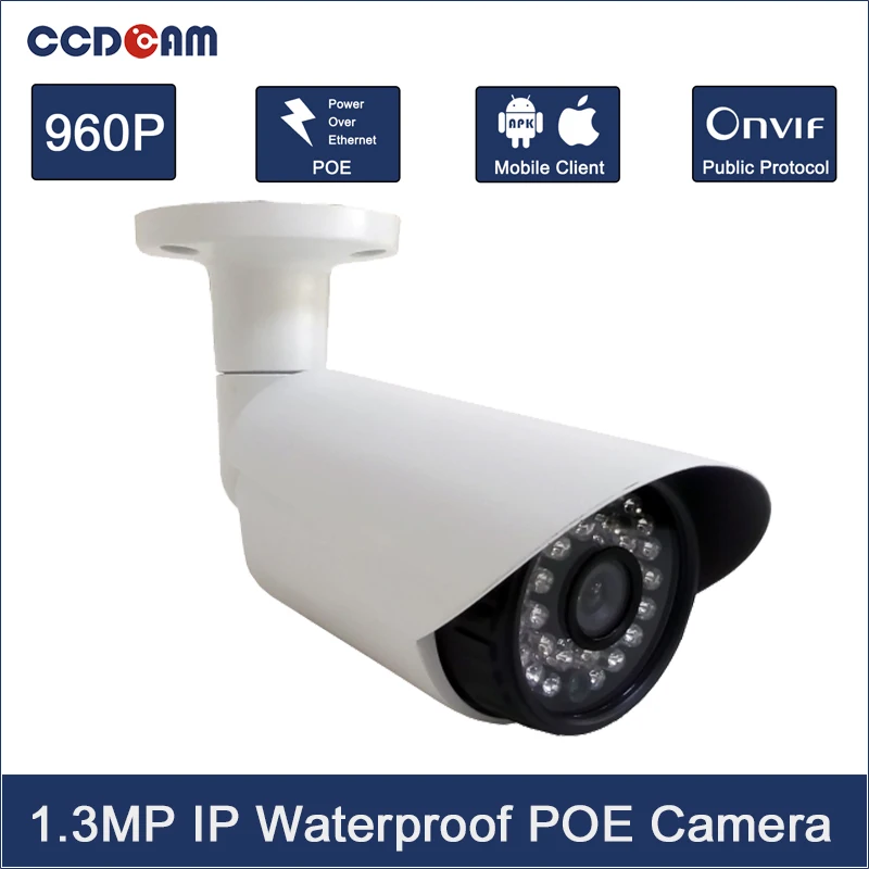 

Hot Sale HD 960P Security Camera System Outdoor Waterproof Mini Onvif CCTV System IR Night Vision P2P 1.3MP IP Camera POE