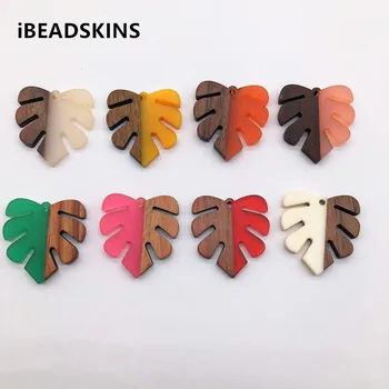 

New arrival!30x28mm 30pcs feather-shape wood with Resin charm for stud earrings,earrings accessories,Earring parts,jewelry DIY
