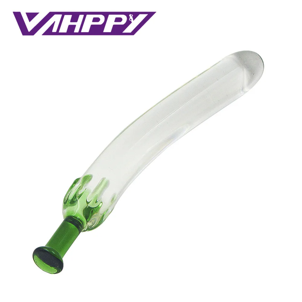 New Transparent Simulated Chili Glass Penis Husband Wife Sex Toys Masturbation Vagina Women Anal Plug Ap02042 - Anal Sex Toys