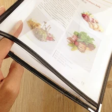 На возраст 1, 2, 3, листы из пластика по оптовой цене меню лист ПВХ обложки для меню, ресторан и кофе, меню A4 прозрачный держатель меню