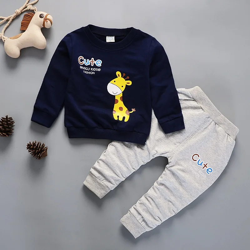 

IENENS Spring Autumn Boys Clothing Sets Child Kids Boy Outfits Baby Toddler Cartoons Cotton Clothes Long Sleeves T-shirt + Pants