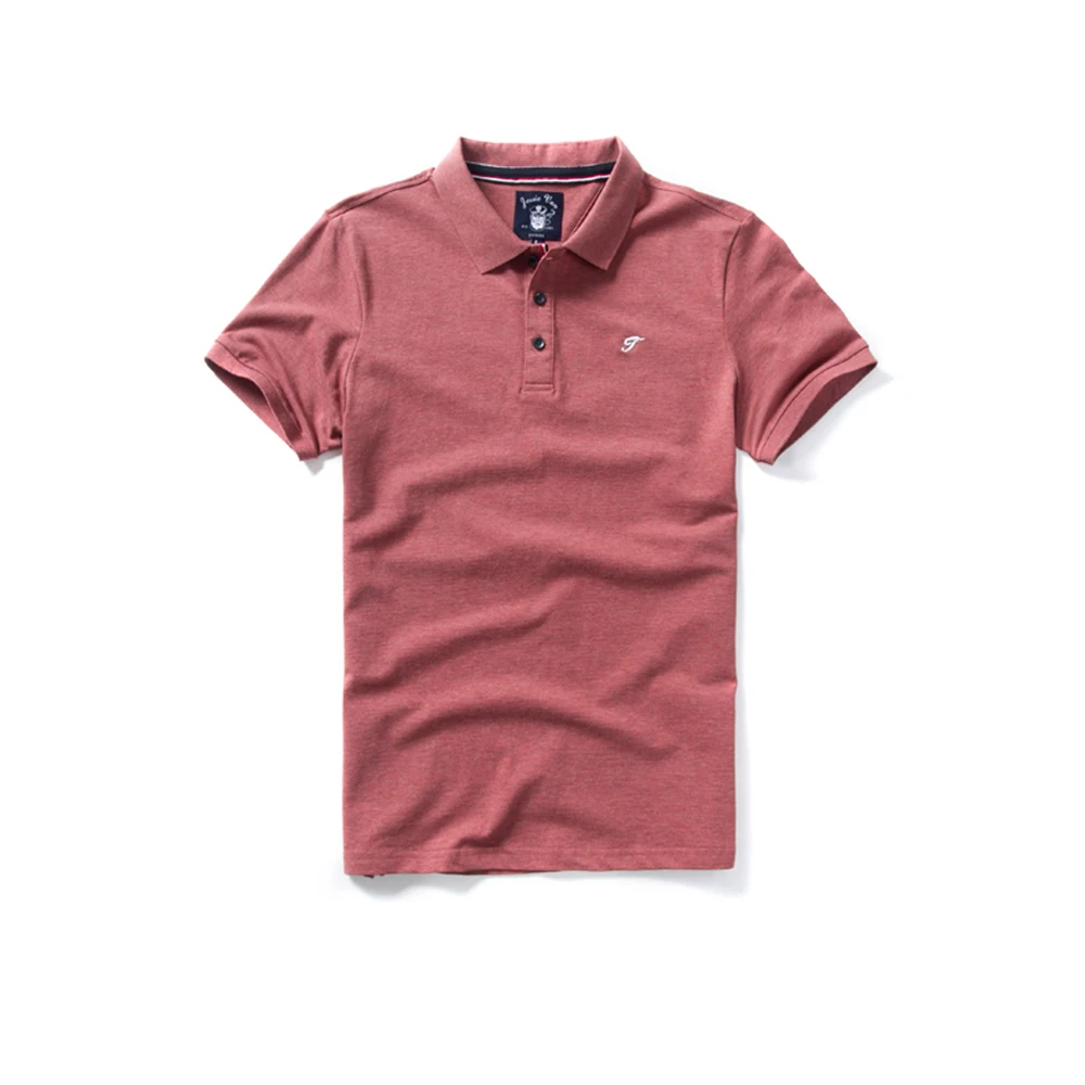 

Boutique De FGG Chinese Size M-3XL Men's Fashion Polos Short Sleeve Summer Breathable Cotton Business Formal Polo Shirt