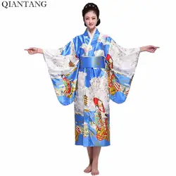 Специальное предложение Винтаж японский женский кимоно юката Mujer Quimono Леди вечернее платье цветок один размер HW039