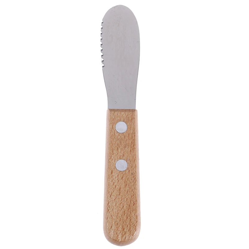 

Stainless Steel Spatula Kitchen Tool with Wooden Handle Portable Mini Sandwich Spreader Butter Cheese Slicer Knife