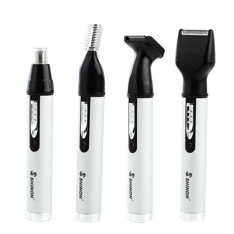  Shinon Nose Hair Trimmer 4 In 1 Usb Electric Facial Ear Hair Clippers Stainless Steel Blades Nose H