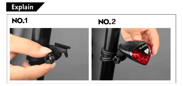 Best Coolchange 5 LED Super Bright Rear Light Bicycle Red Lamp Flashlight Bike Taillight Cycling Led Light Mountain BikeAccessories 15