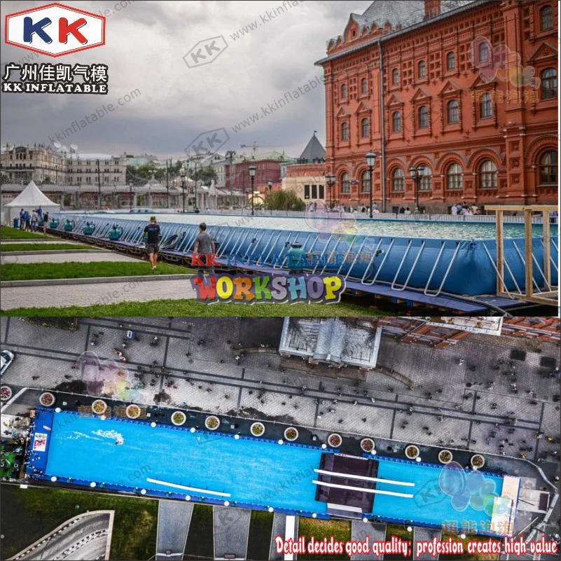 Huge mobile scaffolding pool