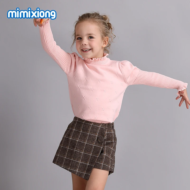 Cross Pattern Girls Knit Sweaters Stretchy Pink Mock Neck Kids Knitwear Autumn Cotton Crochet Children Pullover Teenage Sweaters Cross Pattern Girls Knit Sweaters Stretchy Pink Mock Neck Kids Knitwear Autumn Cotton Crochet Children Pullover Teenage Sweaters