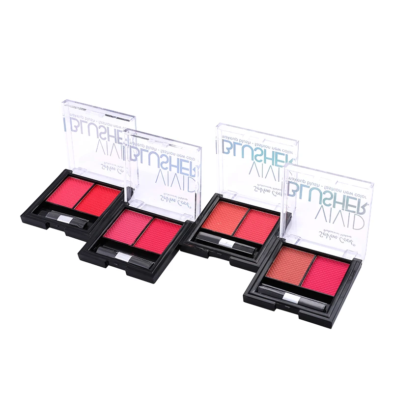 

Blueness 2 Colors Blush Matte Bronzer Face Sensitive Long Lasting Makeup Wear 4 Style Natural Cheek Blush Face Contour Make Up