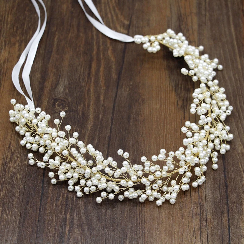 Handmade Romantic Pearl Wedding Prom Headpiece Bride Head Dress Fashion Hair Jewelry Beaded Headband For Bridesmaid Gift цена Handmade Romantic Pearl Wedding Prom Headpiece Bride Head Dress Fashion Hair Jewelry Beaded Headband For Bridesmaid Gift цены онлайн