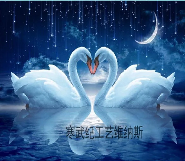 Swans By Moonlight >> New Diy Pearl Painting 35 67cm The White Swan In Moonlight Home Swans By Moonlight >> New Diy Pearl Painting 35 67cm The White Swan In Moonlight Home