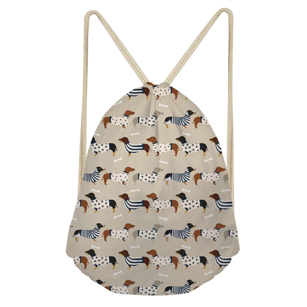 Noisy Designs Drawstring Bag 3D beagle Printed String Sack Beach Women Travel Storage Package Teenagers Backpack
