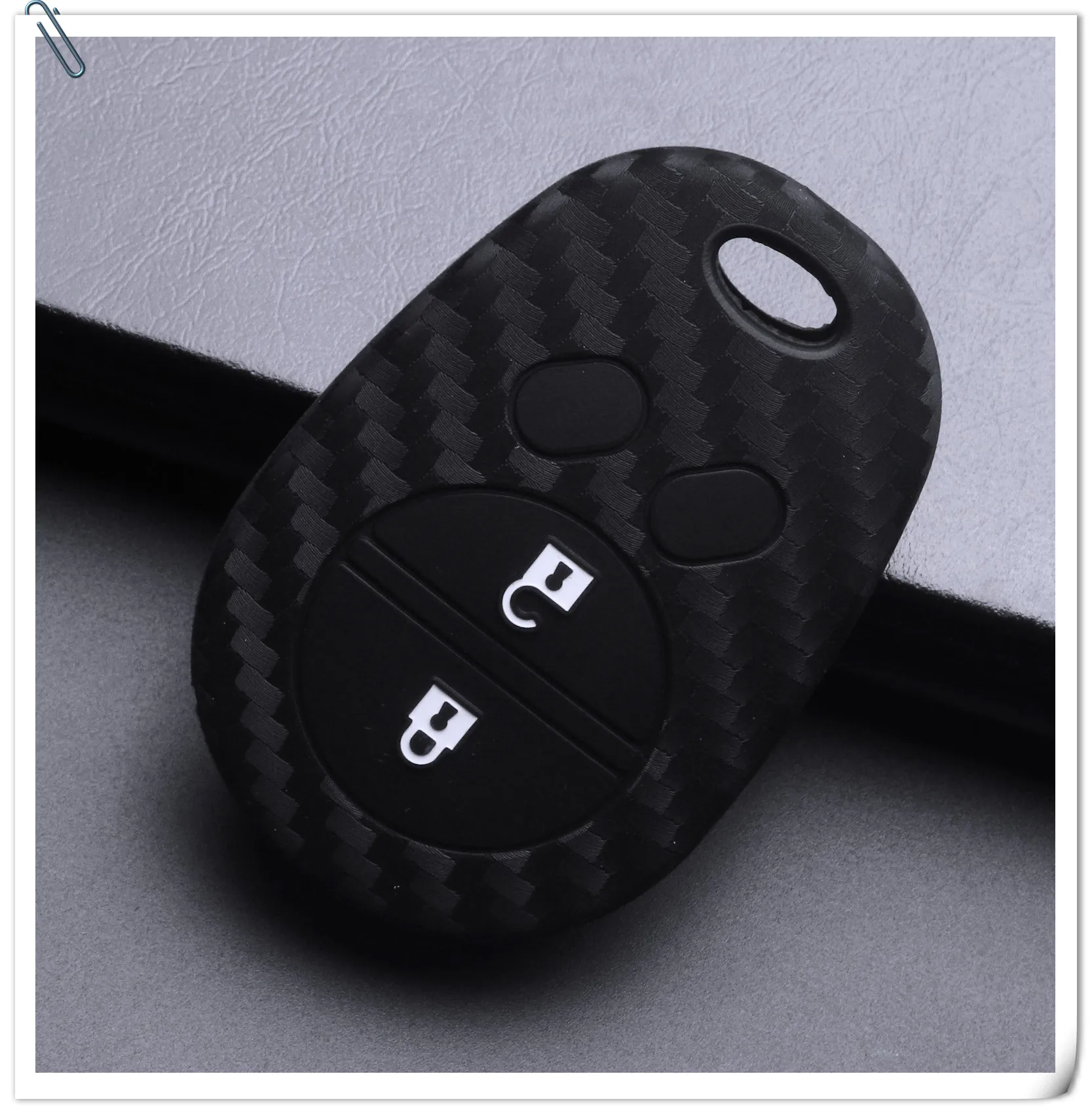 Keyforkess 2/3/4 pulsante copertura della chiave dell'automobile a distanza del carbonio del Silicone per Toyota Sequoia Sienna Avalon Solara Highlander custodia Fob 7 Keyforkess 2/3/4 pulsante copertura della chiave dell'automobile a distanza del carbonio del Silicone per Toyota Sequoia Sienna Avalon Solara Highlander custodia Fob -
