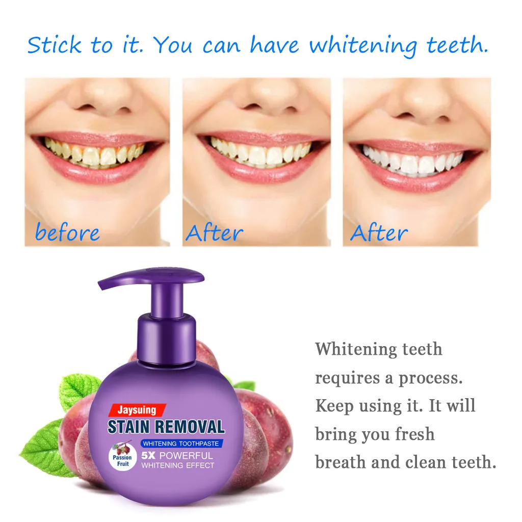 Smoke Coffee Tea intensive Stain Remove Removal Whitening Toothpaste Fight Bleeding Gums Toothpaste Bamboo Handle Toothbrush