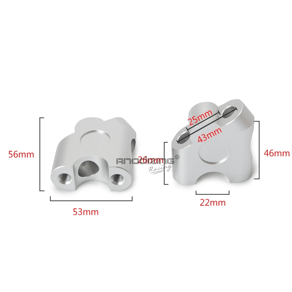 Мотоцикл Универсальный 22 мм Руль Riser задняя перетаскивания бар зажим Продлить адаптер для YAMAHA Honda DL650 DL1000 v-strom