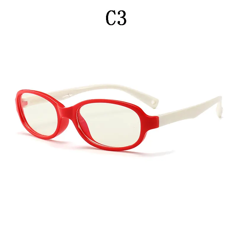 BOYSEEN мальчик и девочка, анти-синий малыш оптические очки Силиконовые Ребенка плоское зеркало модные очки кадр очки 005 - Цвет оправы: C3