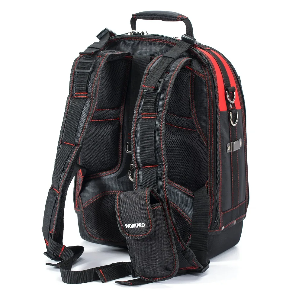 WORKPRO nueva herramienta mochila comerciante organizador bolsa impermeable bolsas de herramientas multifunción mochila con 37 bolsillos - 6