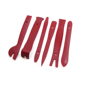 

uxcell 6 in 1 Red Car Door Clip Audio GPS Dashboard Installer Pry Tool Dismantle Kit