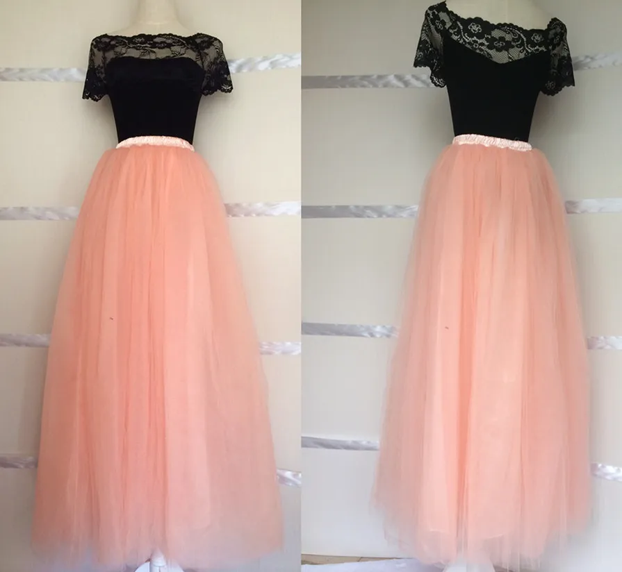 Aliexpress.com : Buy Classic Full Length Long Tulle Skirt 7 Layers ...