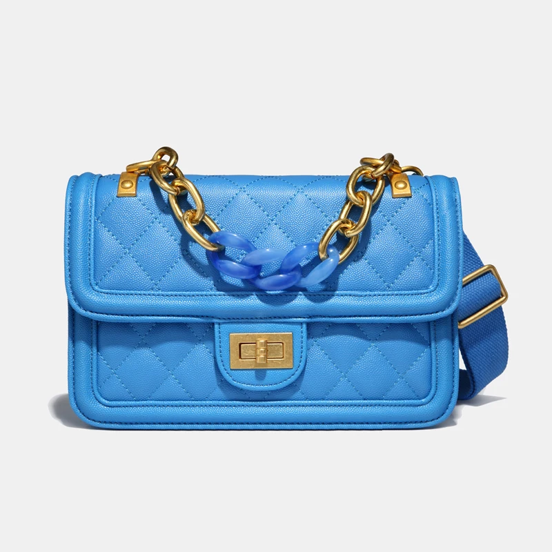 

Colorful Chain Diamond Lattice Shoulder Messenger Bags Famous Designer Women Purse and Handbags