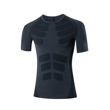 

Men Elastic Breathable Sports Running T-Shirt Men Compression Base Layer Fitness Tops Workout Tees Shirt