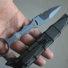 Helly Tec 176 Открытый нож D2 нержавеющая сталь шейный нож карманные походные охотничьи ножи с оболочкой дропшиппинг