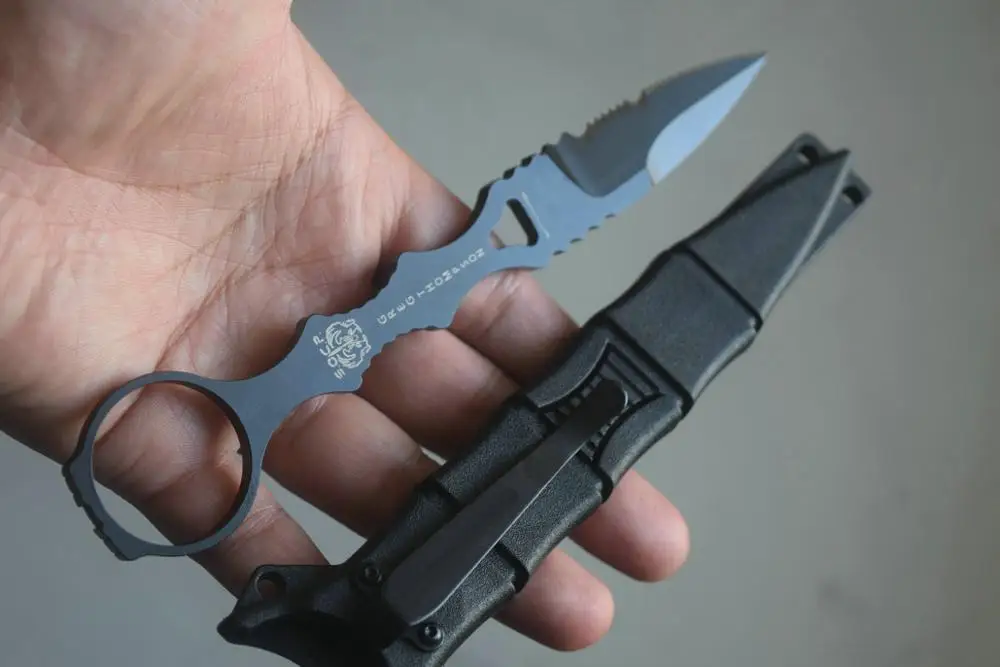 

Helly Tec 176 Outdoor Knife D2 Stainless Steel Neck knives Pocket Camping Hunting Knives With Sheath Dropshipping