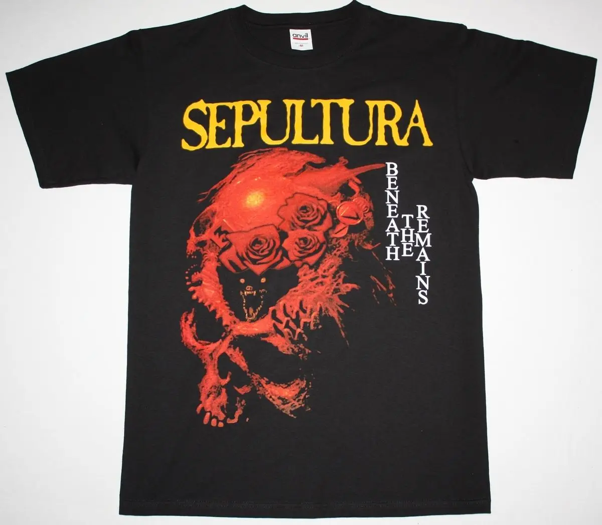 

SEPULTURA BENEATH THE REMAINS SOULFLY CAVALERA DEATH METAL NEW BLACK T-SHIRT Loose Cotton T-Shirts for Men Cool Tops T Shirts