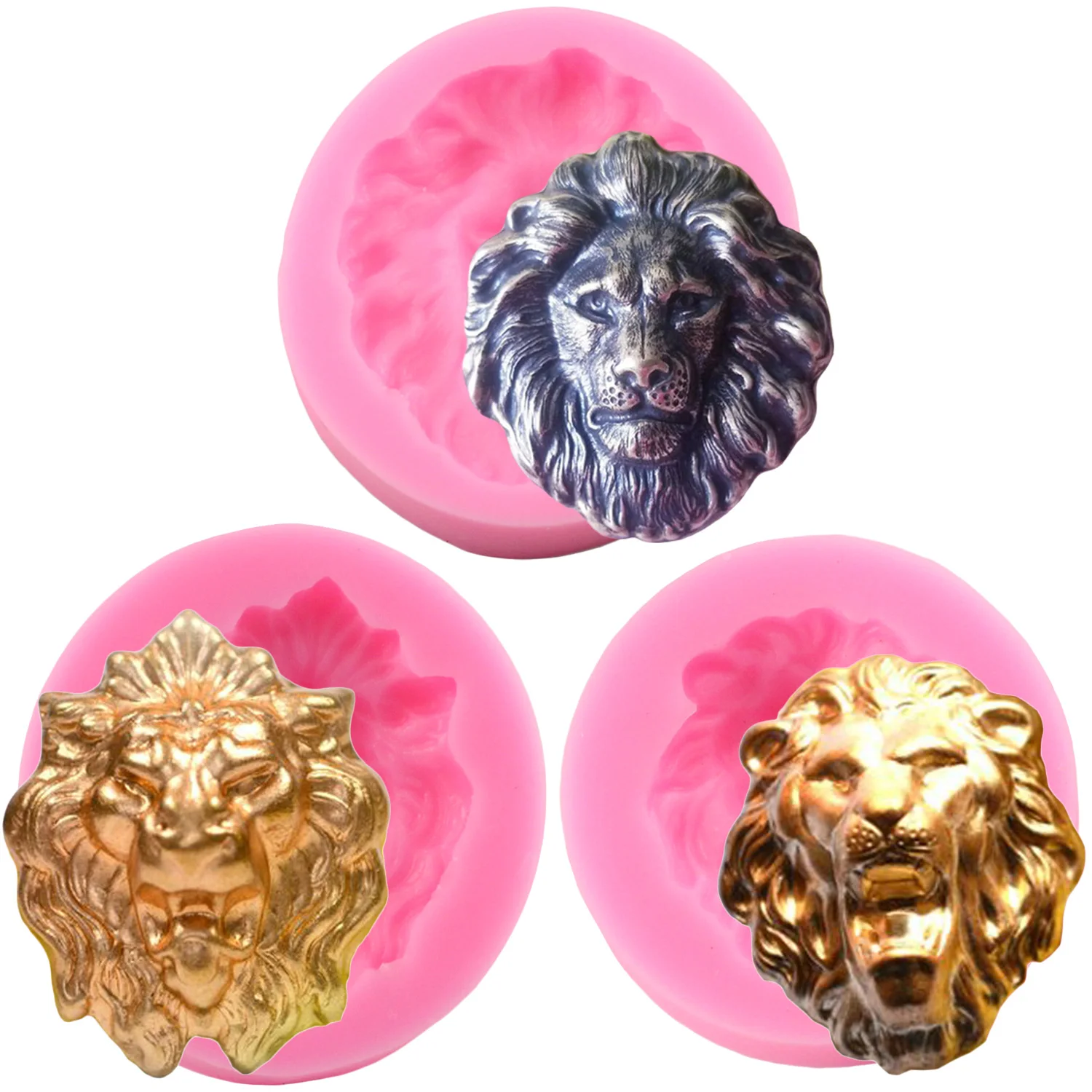 3D Lion Head Silicone Mold Fondant Soap Resin Clay Molds Cake Baking Decorating Tools Chocolate Gumpaste Candy Mould|Clay Extruders| - AliExpress