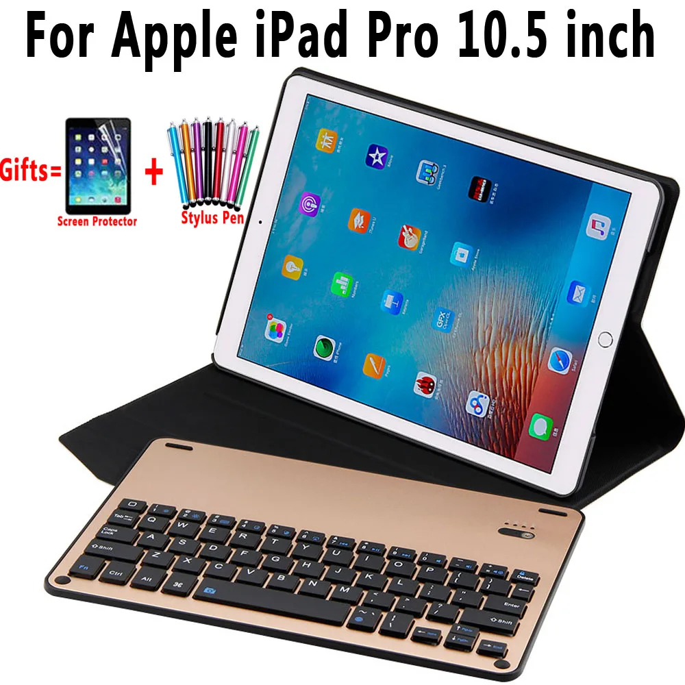 

Aluminum Alloy Wireless Removeable Bluetooth Keyboard Shell Case Cover for Apple iPad Pro 10.5 inch A1701 A1709 Coque Capa Funda