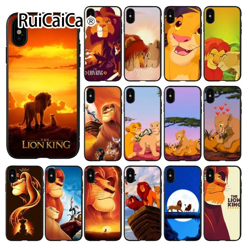Чехол для телефона Ruicaica The Lion King черный мягкий чехол iPhone X XS MAX 6 6s 7 7plus 8 8Plus 5 5S SE XR |