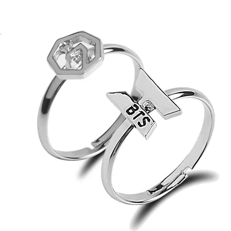 

Star peripheral bts bulletproof youth regiment got7 wanna one twice logo ring adjustable