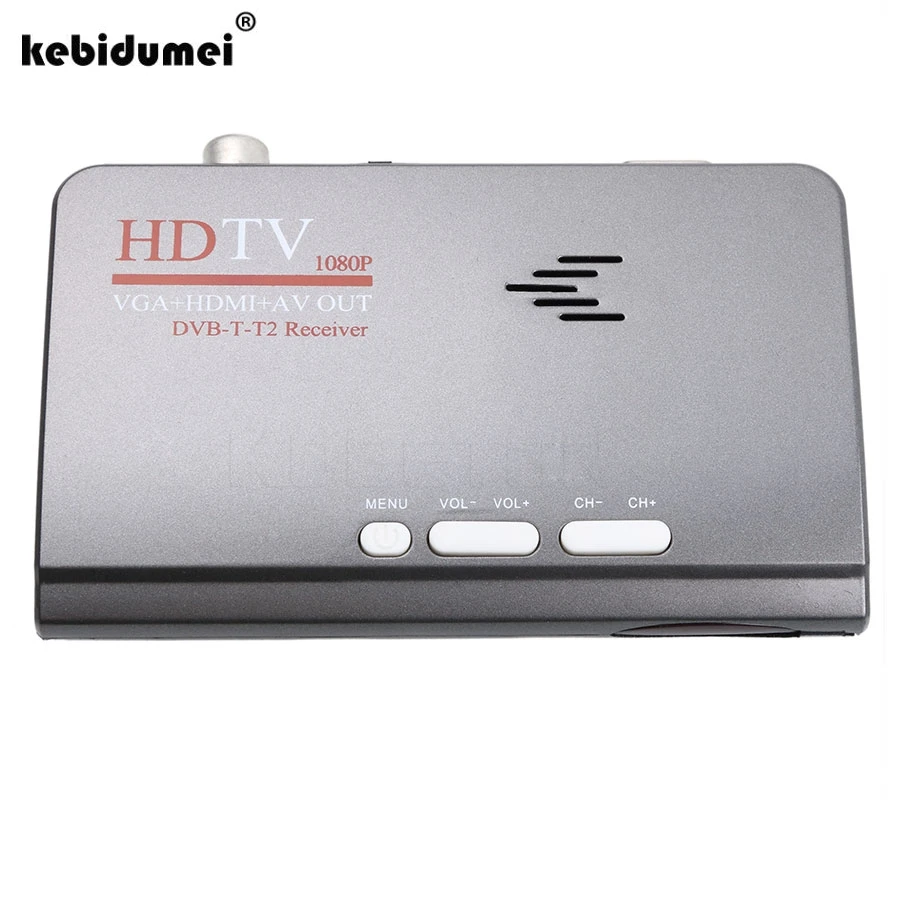 Цифровая ТВ приставка kebidumei 1080P HDMI DVB T/T2 VGA AV CVBS тюнер приемник с пультом управления