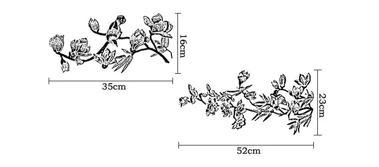 Большой цветок магнолии с птицей вышитые патч швейная аппликация Одежда Обувь, Сумки, украшение патч Одежда DIY патчи